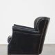 Fauteuil en cuir de vachette noir