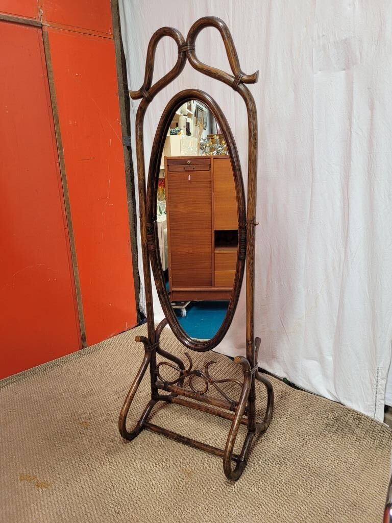 Psyche rattan and glass, 80s