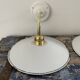 Pair of vintage wall lamps in enamelled sheet metal electrified to nine