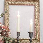 Pair of pewter candle holders