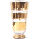 Glass vase with gold stripes