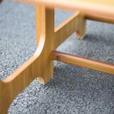 Pair of scandinavian-style wooden nesting tables, coffee tables, bedside tables