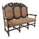 Three-seater armchair in Louis XIII style made of oak from the 19th century.