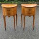 Pair of Louis XV bedside tables in wood and marquetry with drawers