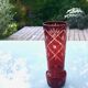 Carved Bohemian crystal vase