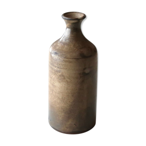 Vase bouteille marron