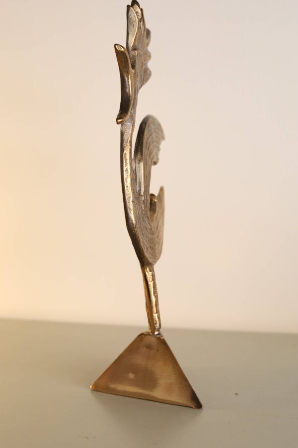 Yves LOHE Sculpture de coq stylisé en metal