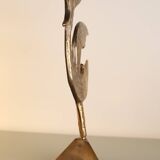 Yves LOHE Stylized metal rooster sculpture