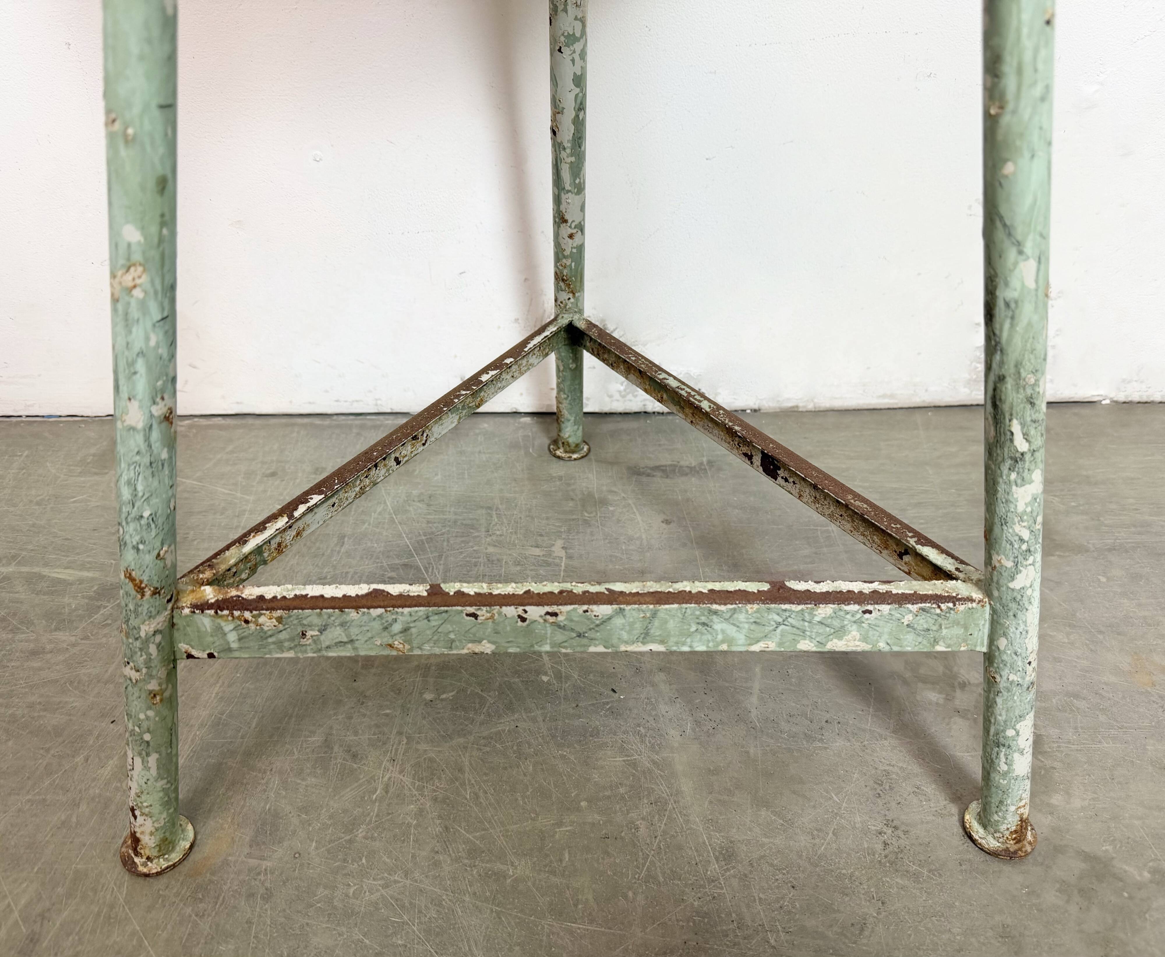 Green Industrial Workshop Stool, 1960s