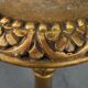 Paire de piédestaux en bois doré avec décoration en plâtre, France, 19e siècle