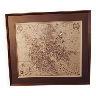 Carte historique – Plan de Paris en 1654 d'après Caspar Merian