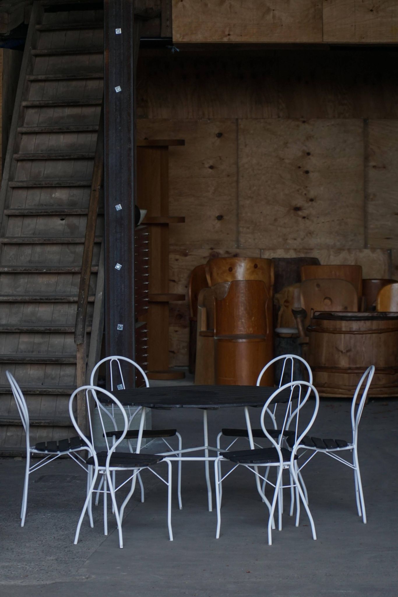Vintage garden set Tore Ahlsén "Pia", table and 6 chairs, modern Swedish, 1990s.