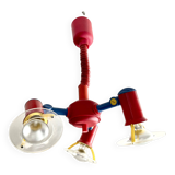 Memphis pendant lamp rises and falls to 3 spots 1980