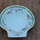Shell-shaped soap holder, Limoges porcelain, "Poe" model