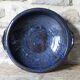 Enamelled ceramic hollow dish signed