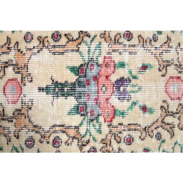 Vintage Turkish Oushak Handmade Wool Cotton Red Area Rug 107x191