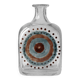 Vintage Bubble Glass Bottle With Abstract Motifs