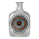 Vintage Bubble Glass Bottle With Abstract Motifs