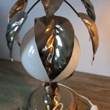 Vintage lamp with golden leaves