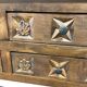 Vintage brutalist wooden cabinet / console / chest of drawers