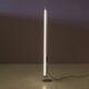 Lampe de sol Trapez en chrome des années 1990 avec tube blanc par Erwin Egli pour Ribag Suisse