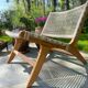 Chair / garden armchair / single-seater in retro rattan