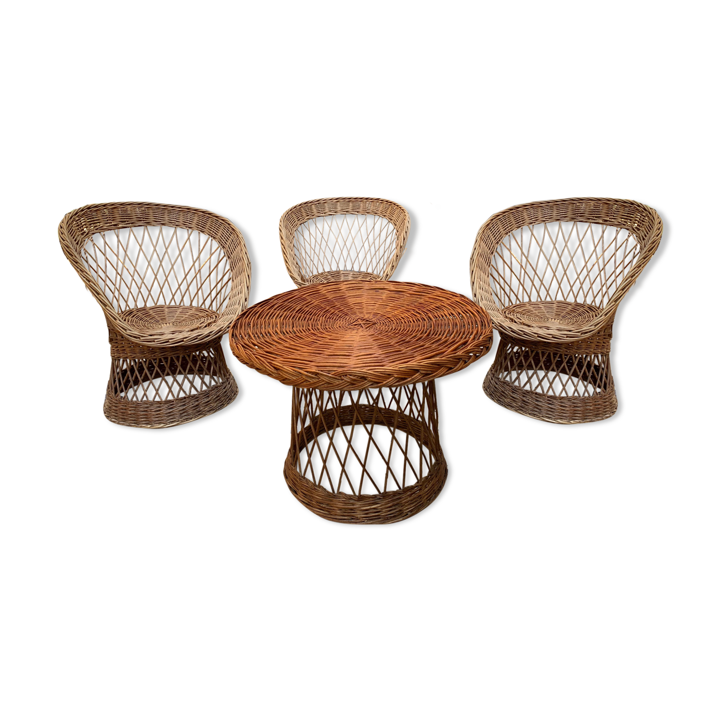 Garden lounge in rattan 1970