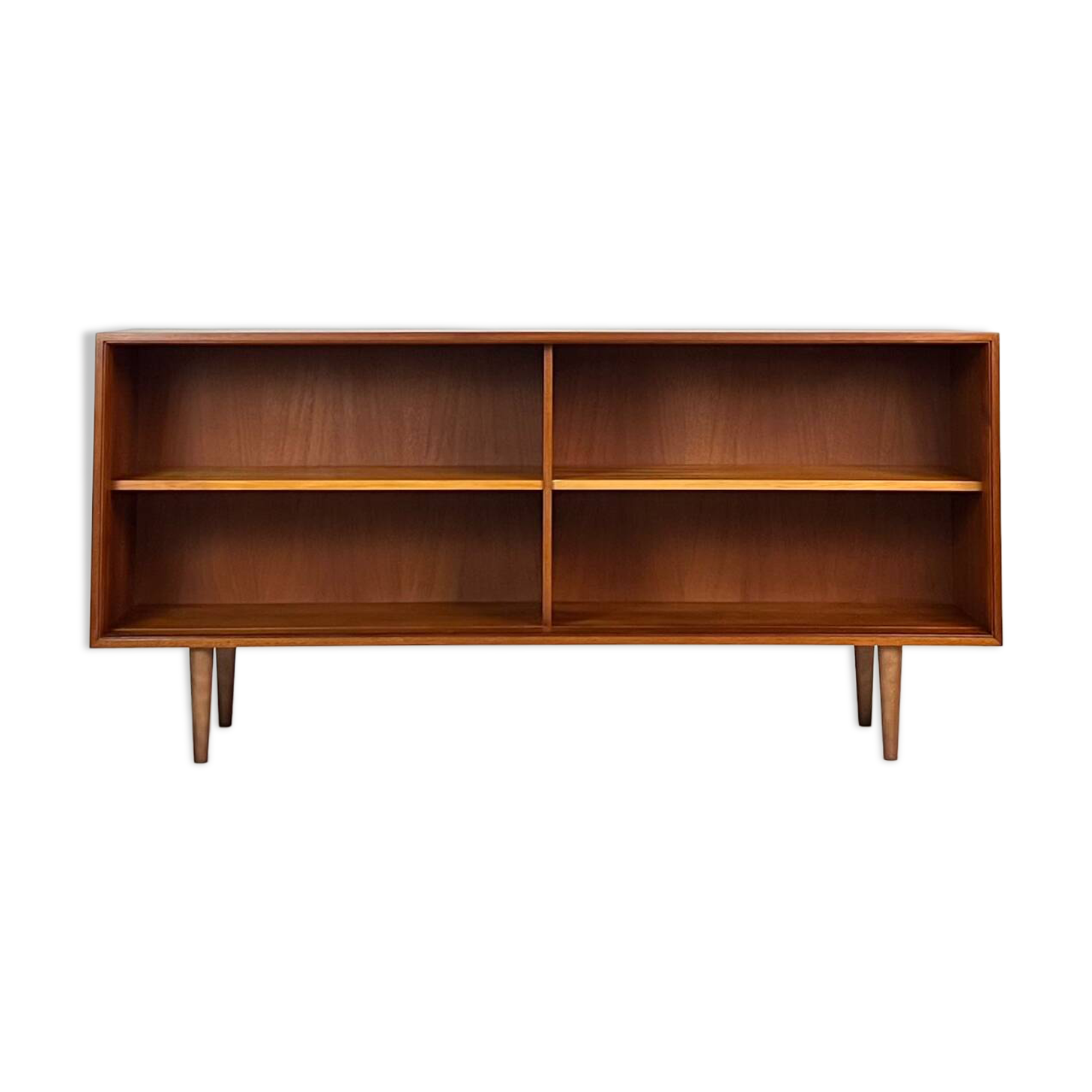 Vintage teak sideboard lowboard shelf bookcase 60s