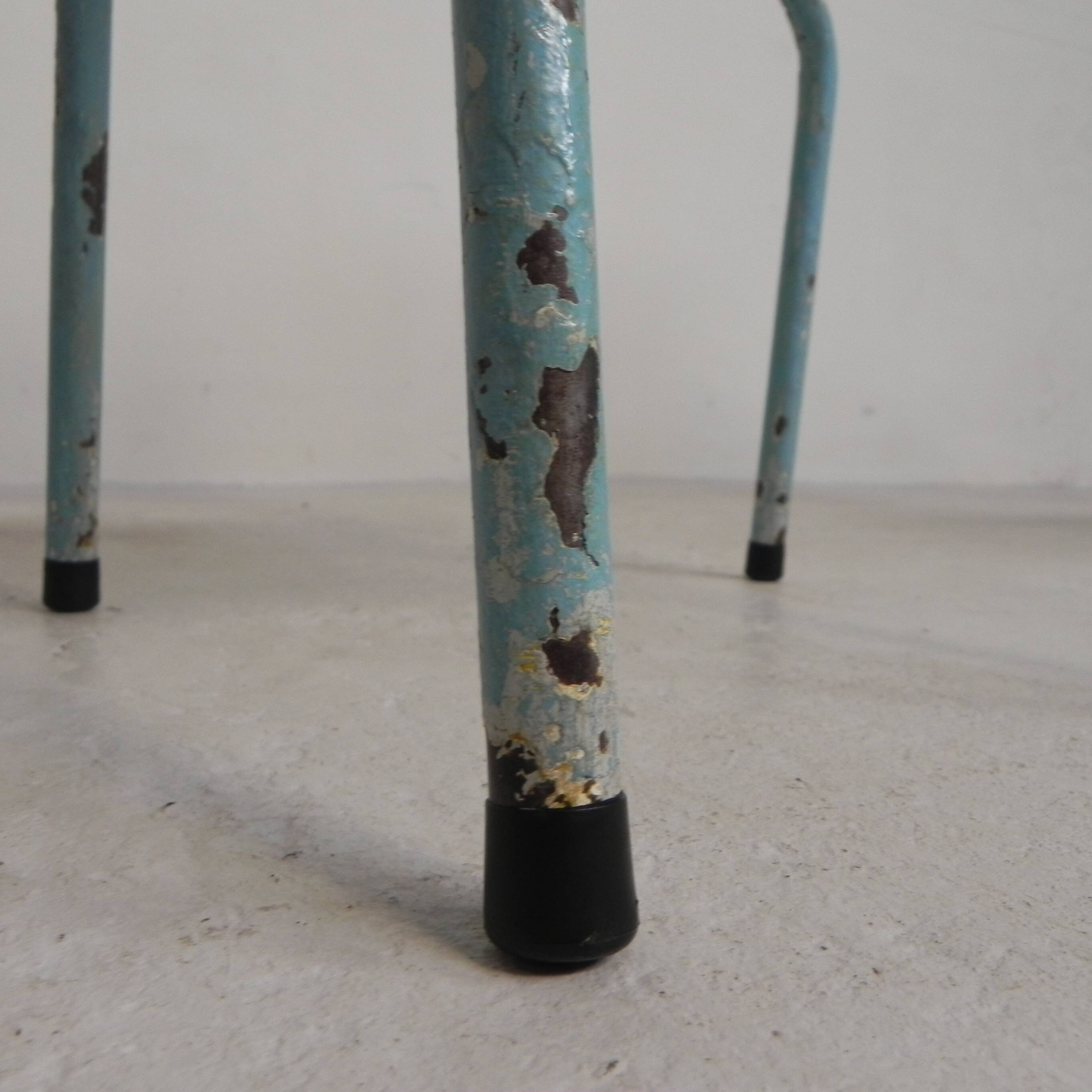 Lot de 2 chaises de jardin industrielles en acier avec accoudoirs, années 1950