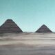 Original lithograph by Alain Le Foll, Khufu, Kephren, Mykerin, 1978