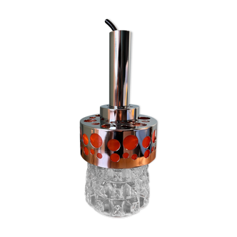 Art deco lamp / glass shade from the 1960s / ceiling pendant lamp for home decor
