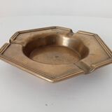 Antique ashtray in solid gilded brass
