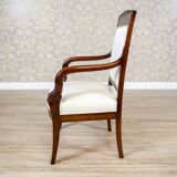 Antique Biedermeier Mahogany Armchair, 1890s