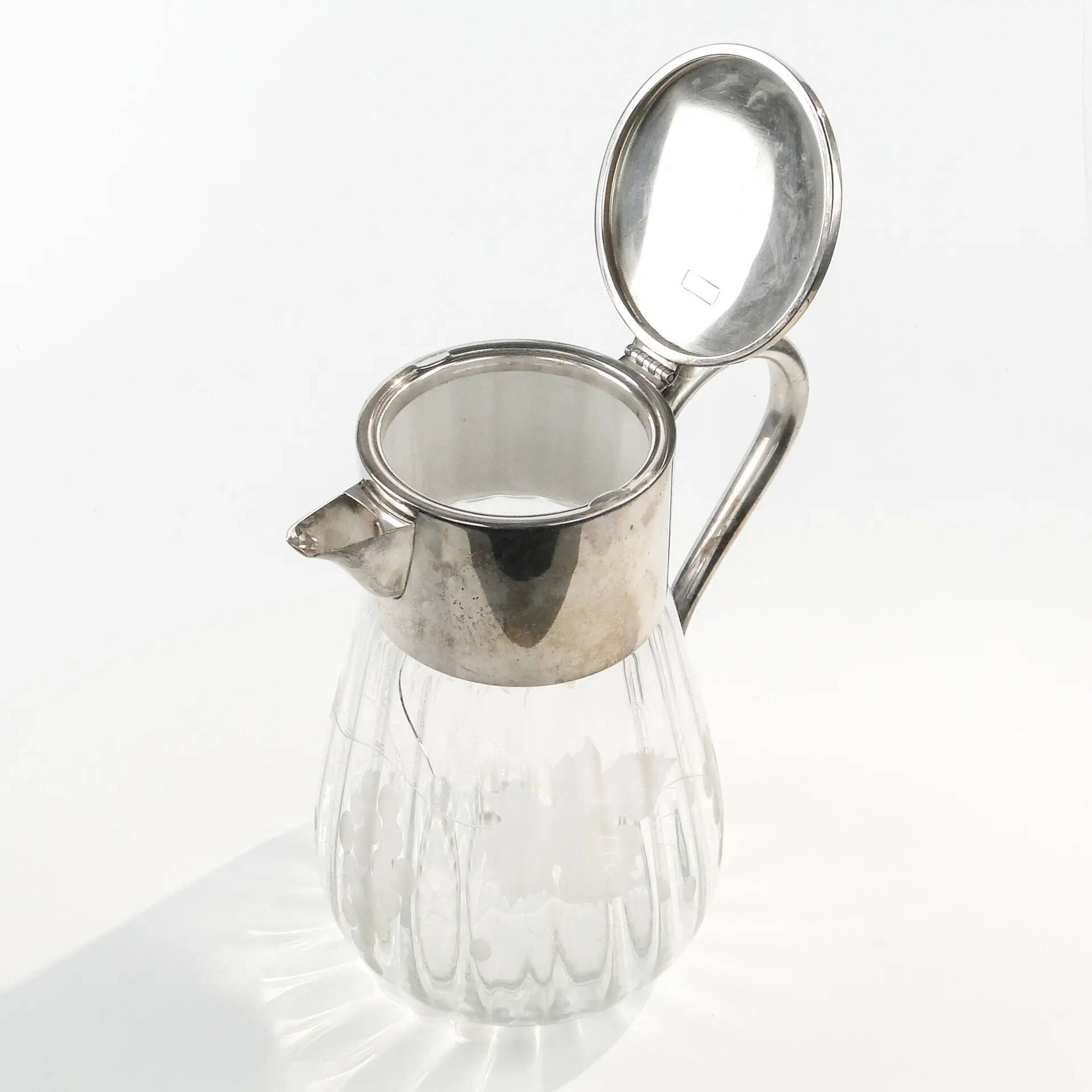 Art Deco wine jug, glass, Germany, 1920s