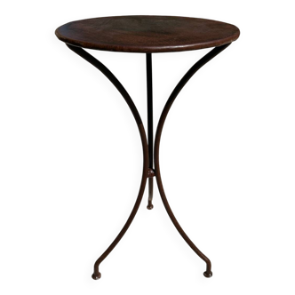 Handcrafted wrought iron side table