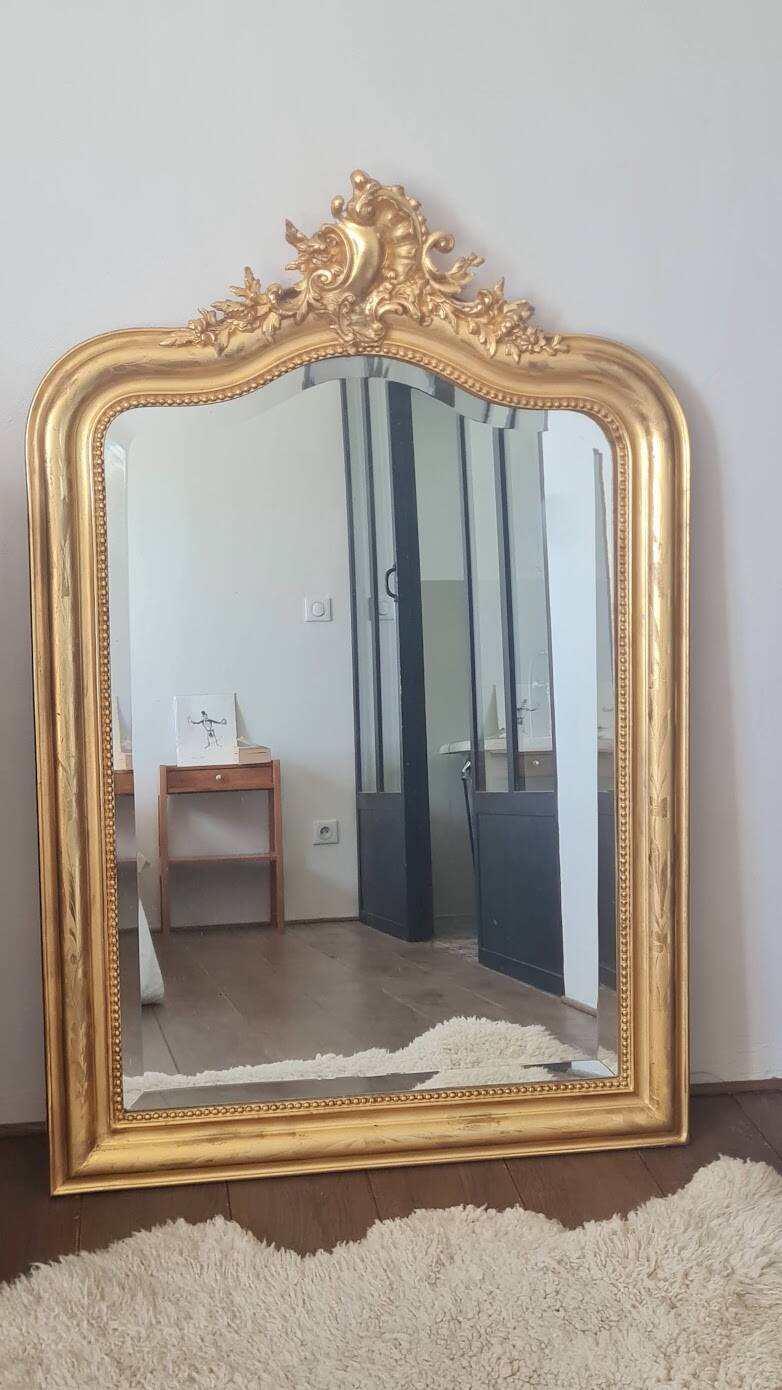 Miroir Louis Philippe avec fronton