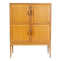Large Swedish mahogany storage unit with four front doors.