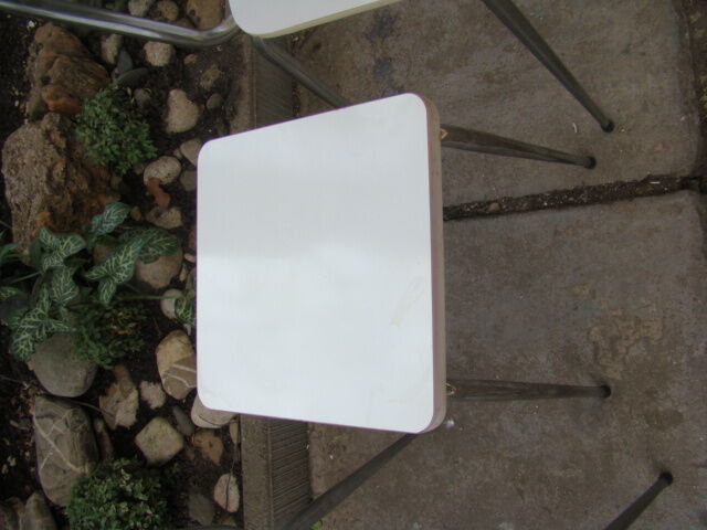 Lot of two formica chairs and a stool.vintage 60