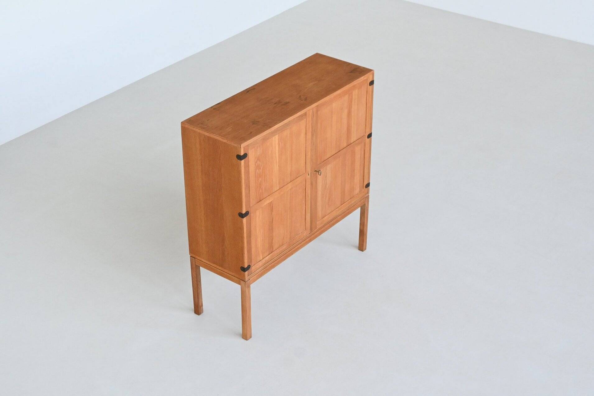 Kurt Ostervig high cabinet in oak A/S Randers Denmark 1960