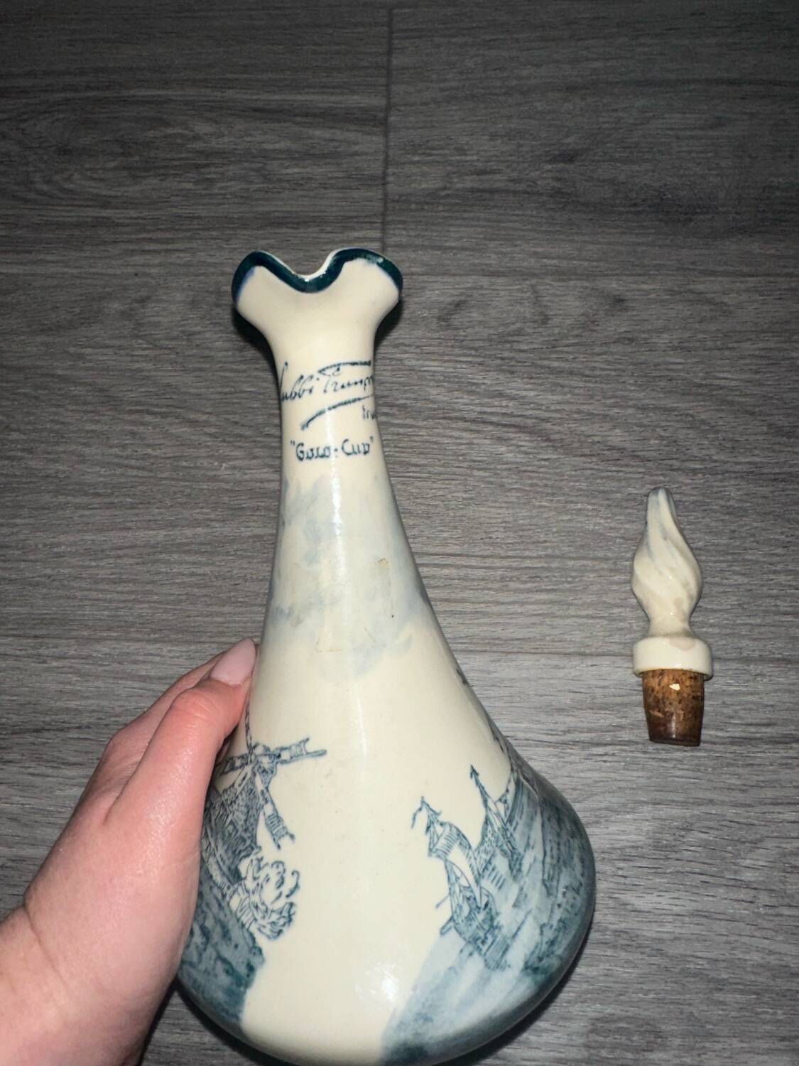 Abbé François Gold Cup enamelled stoneware ewer