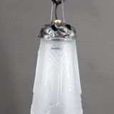 Wrought Iron Lamp, "Vine", Muller Frères Lunéville, Art Deco, c. 1930