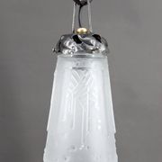 Wrought Iron Lamp, "Vine", Muller Frères Lunéville, Art Deco, c. 1930