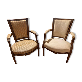 Lot of 2 chairs Louis XVI style