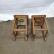 Pair of vintage wooden stools