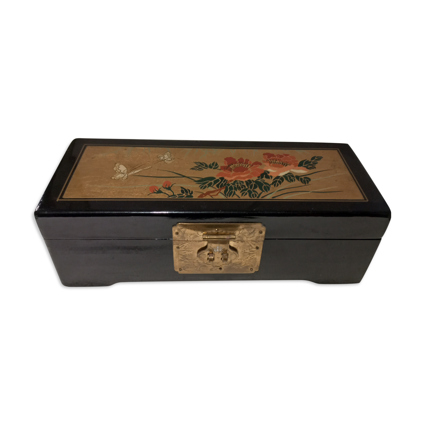 Chinese lacquer jewelry box