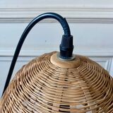 Large wicker pendant light