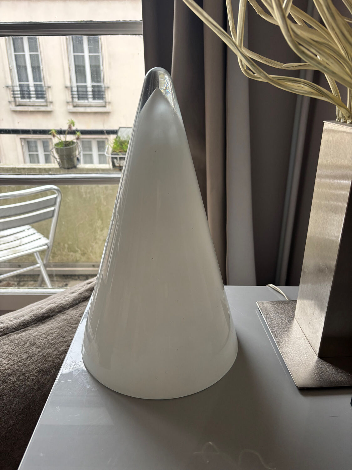 Vintage white opaline lamp teepee habitat
