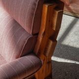 Danish Modern, a pair of pine and wool armchairs by Christian IV, 1970s.