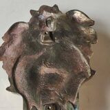 French masonic door knocker/knocker of the templars, in cast bronze. knight medallion, hand with hammer