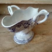 Iron earth gravy boat, Bouquet Creil & Montereau model, early 20th century